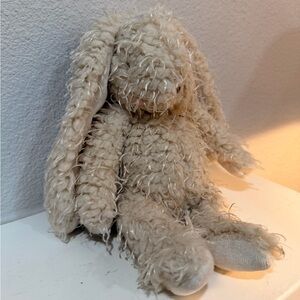 Bunnies by the Bay Plush Bunny Rabbit Cream Shaggy Stuffed Animal 9”